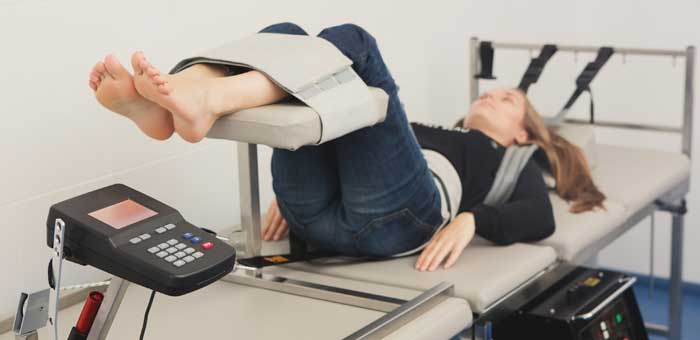 Patient receiving Spinal Decompression in Boise for auto accident injury